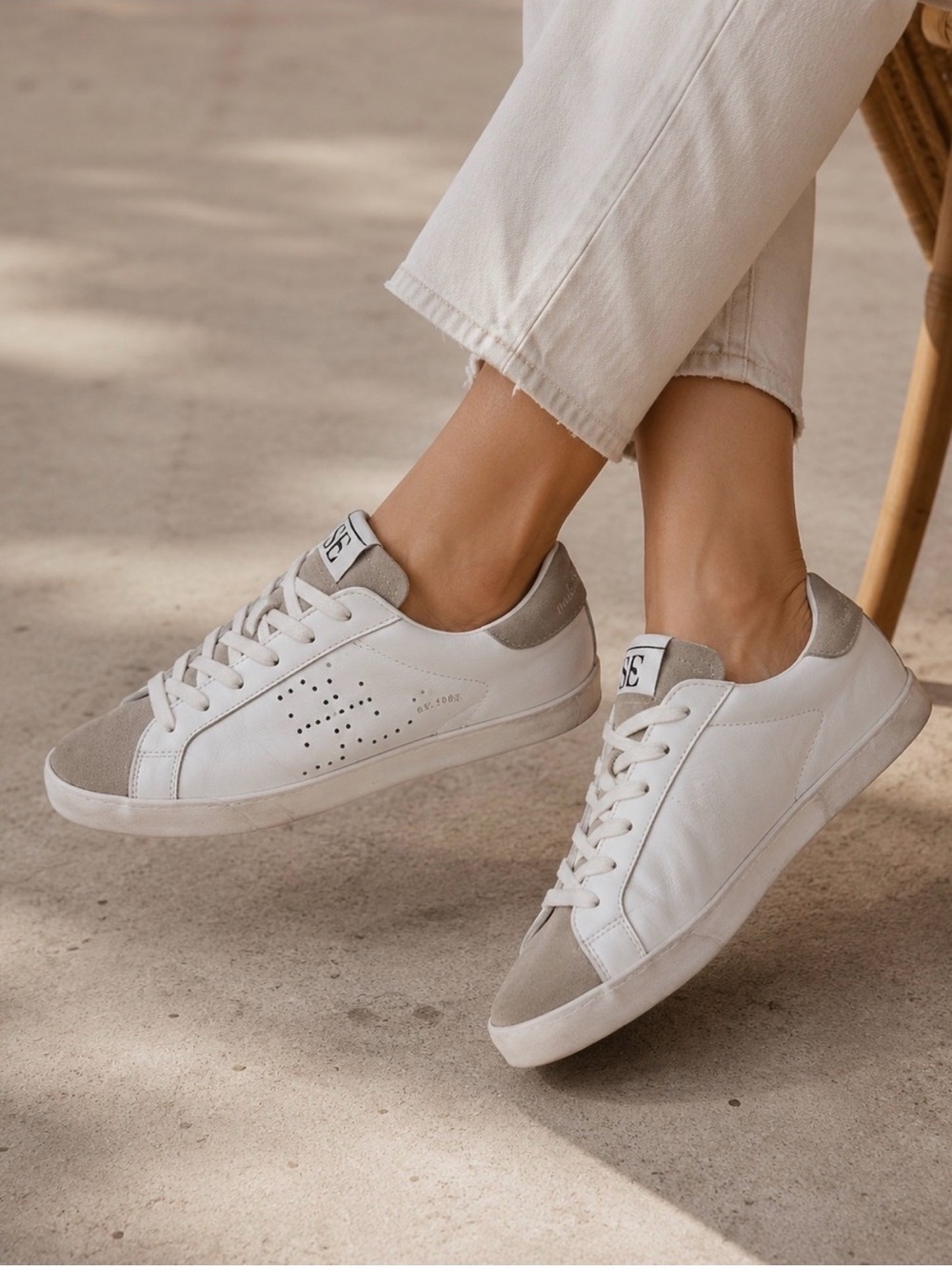 Sam Edelman Aubrie Suede and Leather Sneaker. Size 8.  Excellent Condition.